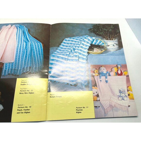 Convertible Baby Afghans 16 Pattern Book 1980 Vintage Crochet Knitting GYS #31 - Picture 7 of 8